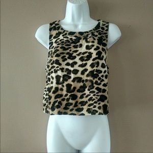 Forever 21 cheetah print crop top